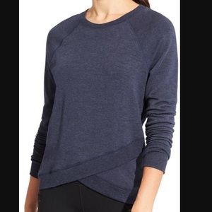 Athleta Criss Cross Sweatshirt Navy